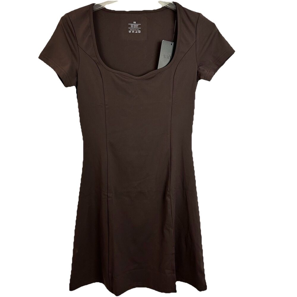 Fefhw Women's Sexy Bodycon Mini Dress Stretchy Side Slit A Line Short Dresses XS